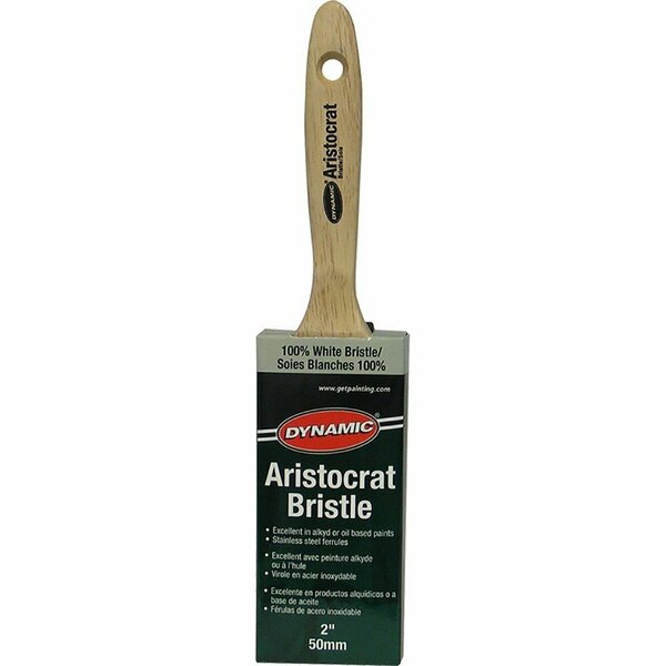 Dynamic Paint Products Dynamic 2 in. 50mm Aristocrat Flat White Bristle Brush 21551